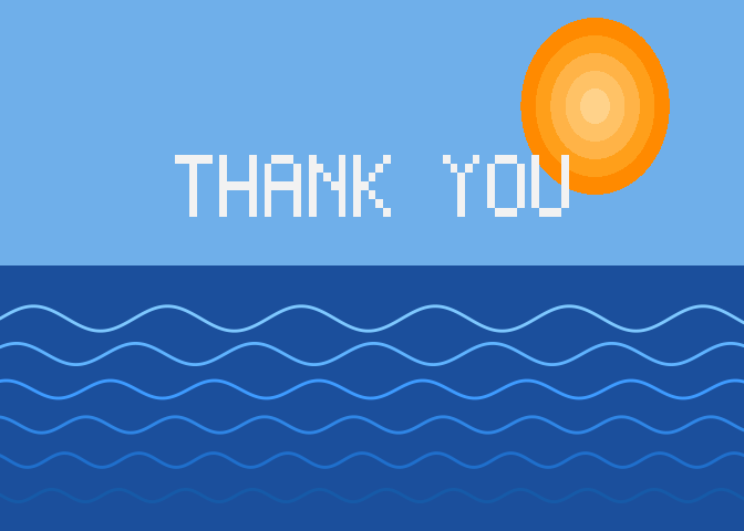 Thank you cards created with ggplot2.