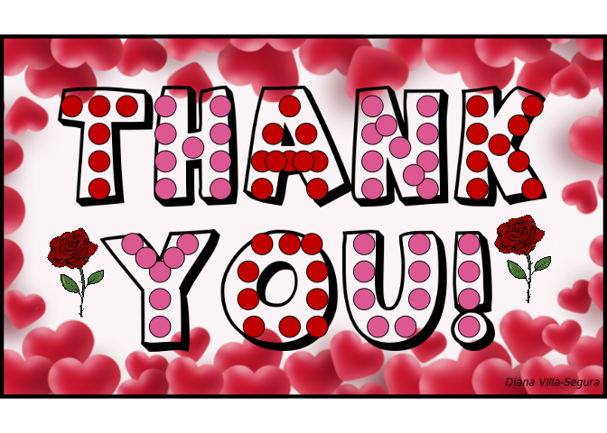 Thank you cards created with ggplot2.