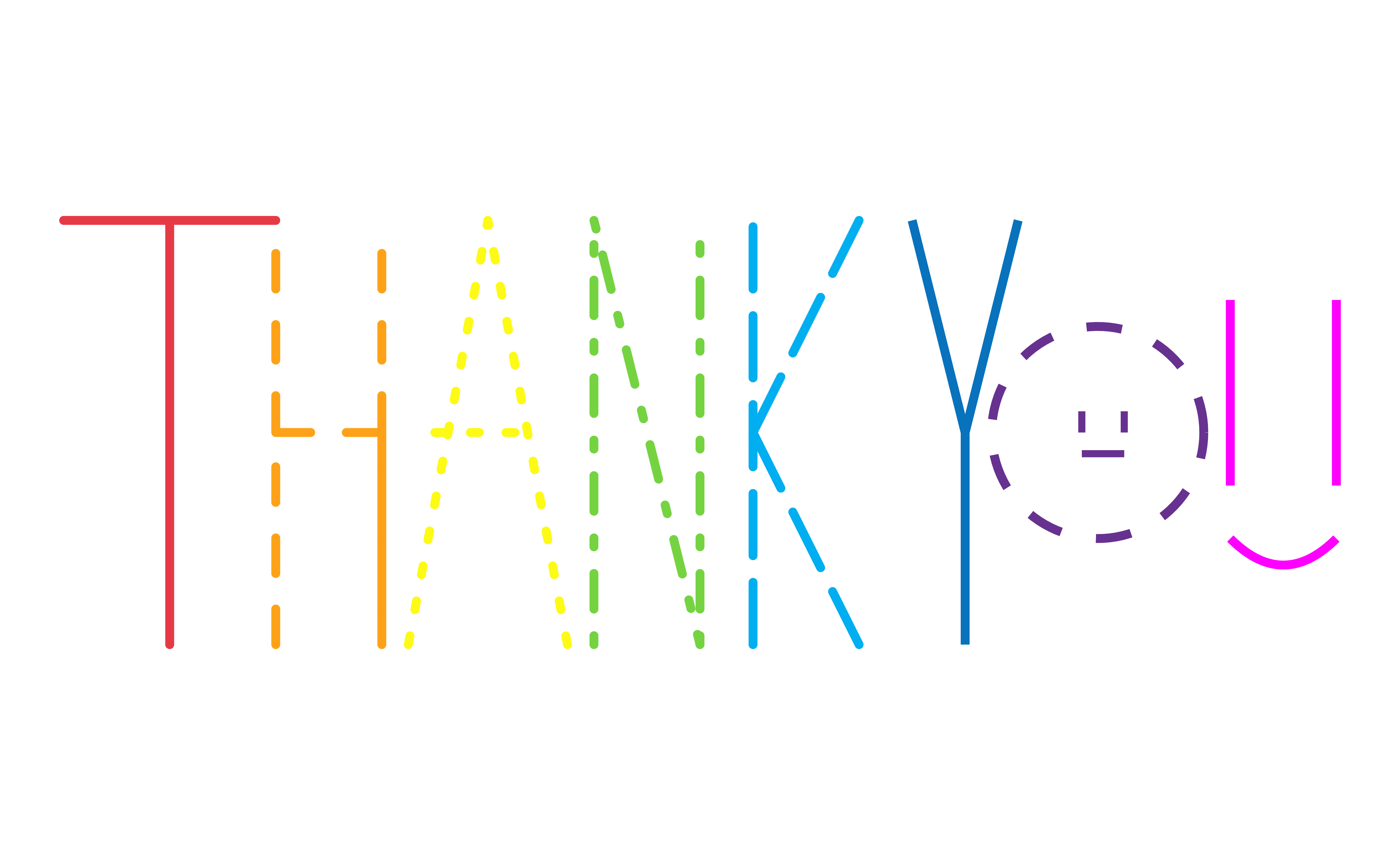 Thank you cards created with ggplot2.