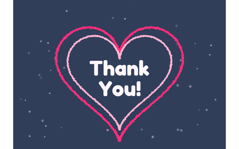 Thank you cards created with ggplot2.