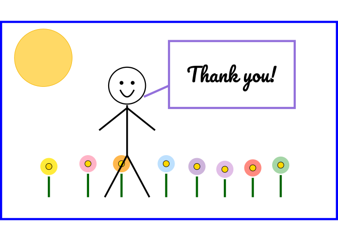 Thank you cards created with ggplot2.