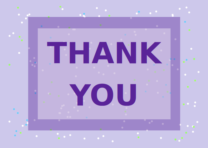 Thank you cards created with ggplot2.