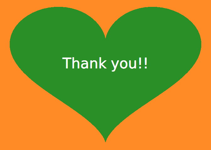 Thank you cards created with ggplot2.