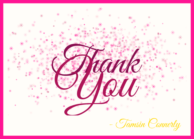 Thank you cards created with ggplot2.