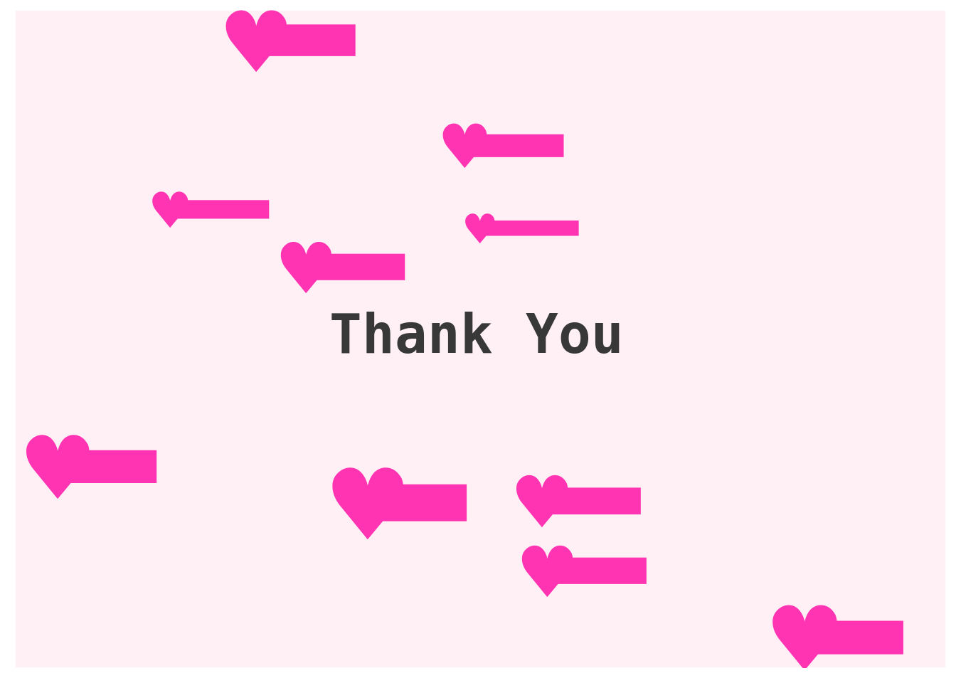 Thank you cards created with ggplot2.
